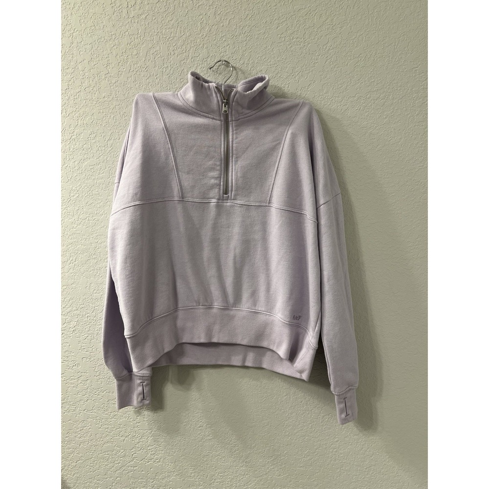 Abercrombie &‎ Fitch Kids essential sunday half-zip sweatshirt Purple 17/18